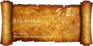Ill Erika névjegykártya